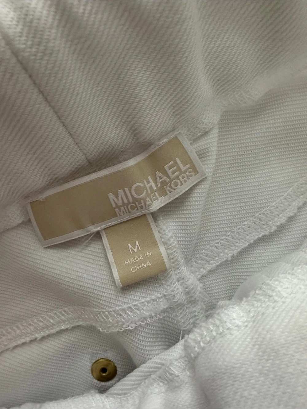 Michael Kors White Stretch Pull-On Chinos